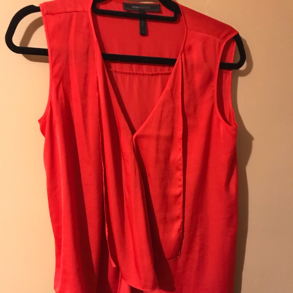 BCBG Silk Red Top